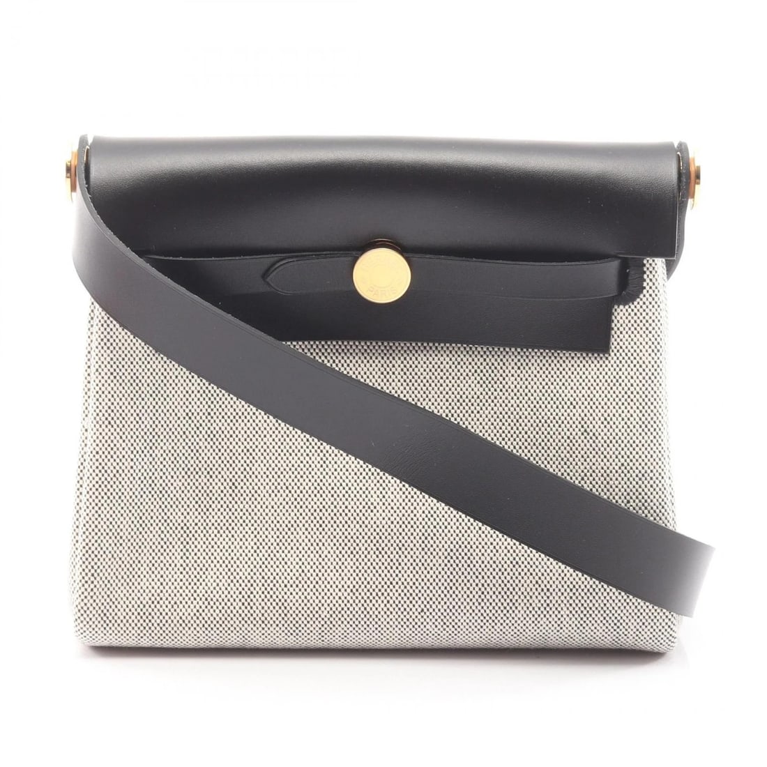HERMES HERBAG ZIP MINI SHOULDER CROSSBODY BAG: HERMES Herbag Zip Mini Shoulder Crossbody Bag Brand: HERMES Type: Shoulder Bag Material: Toile H × canvas × leather × Toile H / Vache leather Hunter Color: Ecru / Gray??ish colors × Black??ish col