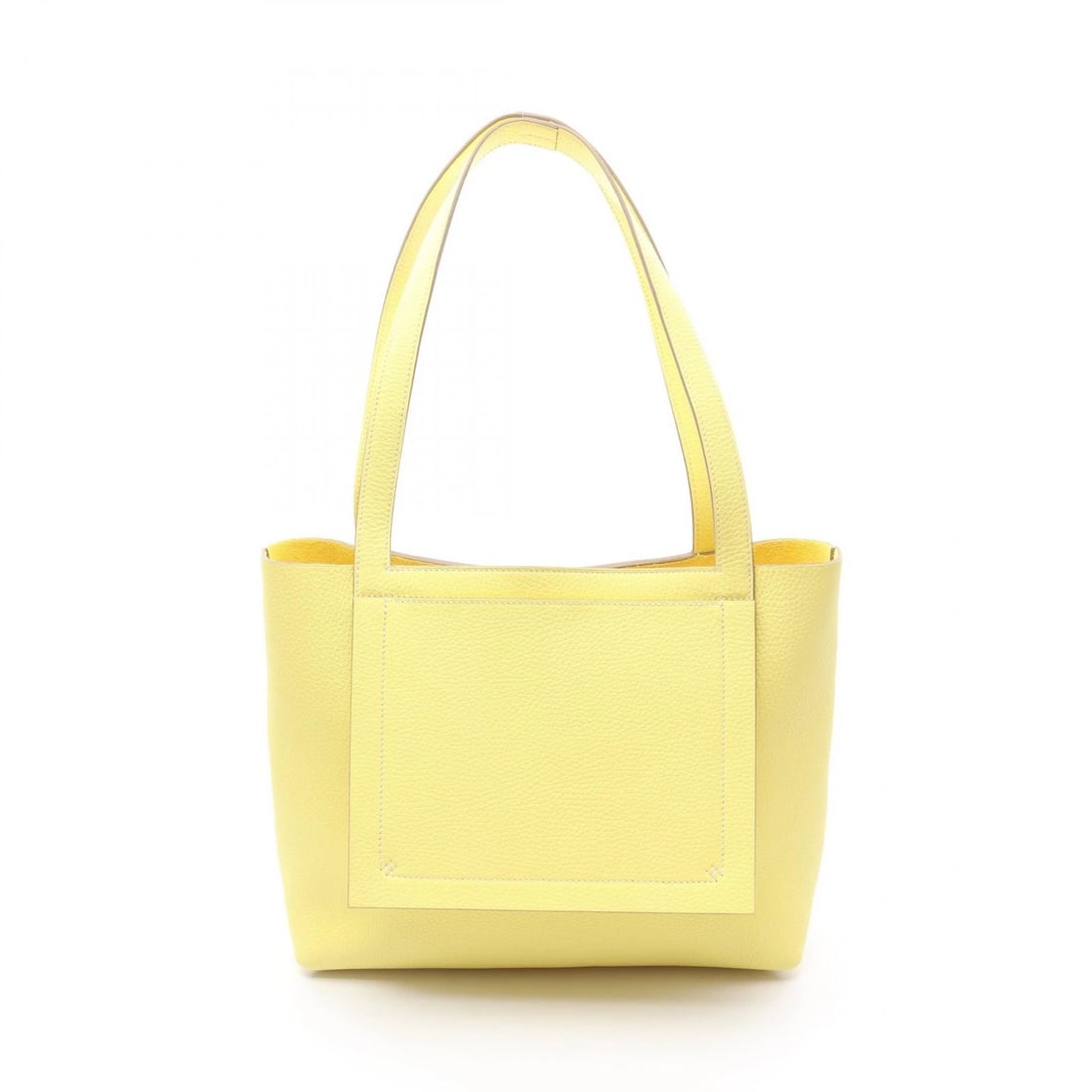 HERMES CABASSELIER 31 SHOULDER TOTE BAG: HERMES Cabasselier 31 Shoulder Tote Bag Brand: HERMES Type: Tote Bag Material: Taurillon Clemence × leather × Taurillon Clemence Color: Soufre / Yellow??ish colors Size: (H:9.8" x W:11.8" x D:3.9")
