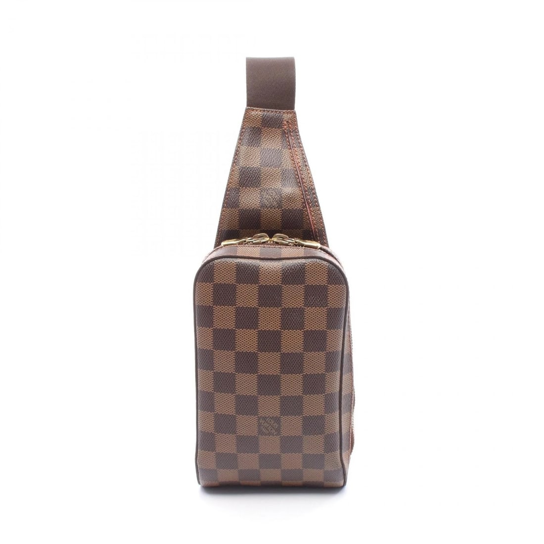 LOUIS VUITTON GERONIMOS WAIST BAG DAMIER CANVAS BROWN: LOUIS VUITTON Geronimos Waist bag Damier canvas Brown Brand: LOUIS VUITTON Type: Waist bag Body bag Material: Damier × PVC coated canvas Color: Ebene / Brown??ish colors Size: (H:7.5" x W:4.5" x D:2.