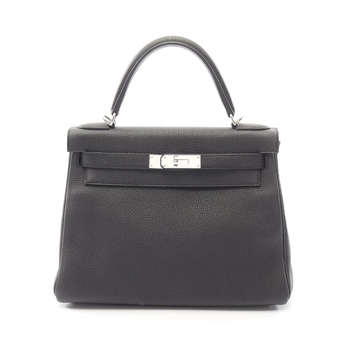 HERMES KELLY 28 INSIDE STITCHED SHOULDER HANDBAG: HERMES Kelly 28 inside stitched shoulder Handbag Brand: HERMES Type: Handbag Material: Togo leather × leather × Togo leather Color: Noir Black / Black??ish colors Size: (H:8.3" x W:11.0" x D:4.3")