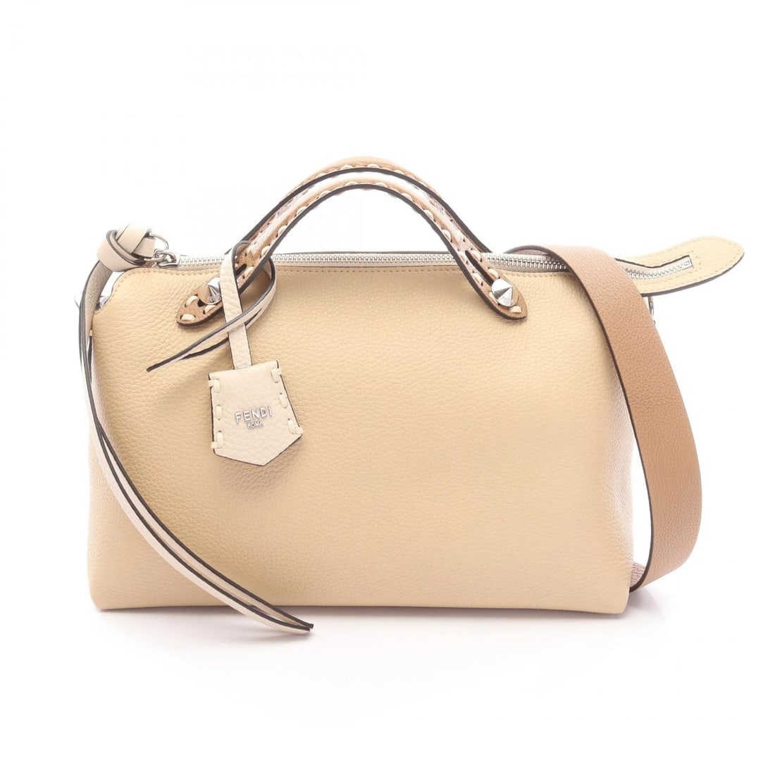 FENDI BY THE WAY SOFT MEDIUM SELLERIA CROSSBODY HANDBAG: FENDI BY THE WAY SOFT MEDIUM Selleria Crossbody Handbag Brand: FENDI Type: Handbag Material: leather Color: Beige??ish colors × Brown??ish colors Size: (H:7.1" x W:11.0" x D:4.9") Accessories: Non