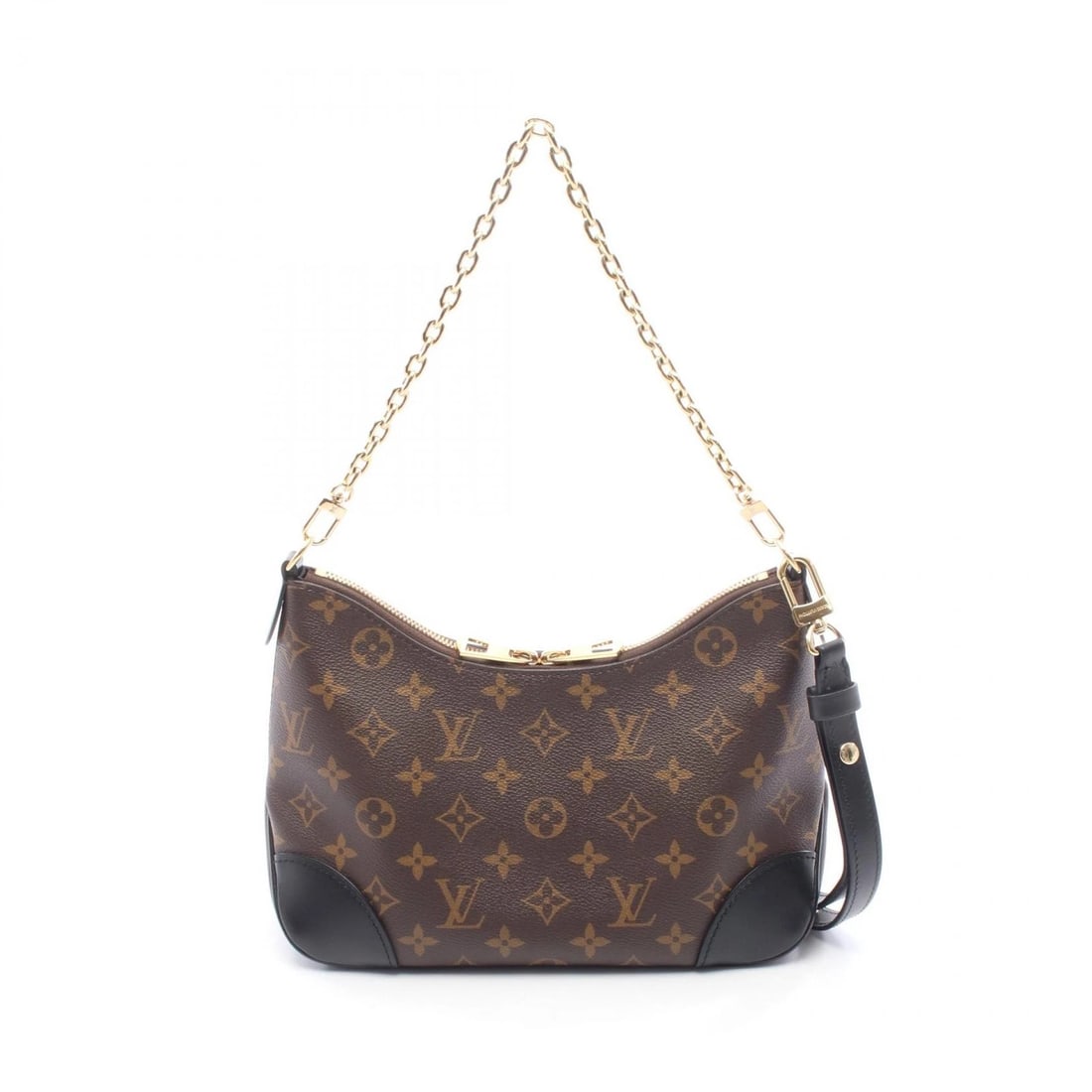 LOUIS VUITTON BOULOGNE NM CHAIN SHOULDER HANDBAG: LOUIS VUITTON Boulogne NM chain shoulder Handbag Brand: LOUIS VUITTON Type: Handbag Material: Monogram × PVC coated canvas × leather Color: Black / Brown??ish colors × Black??ish colors Size: (H:5.