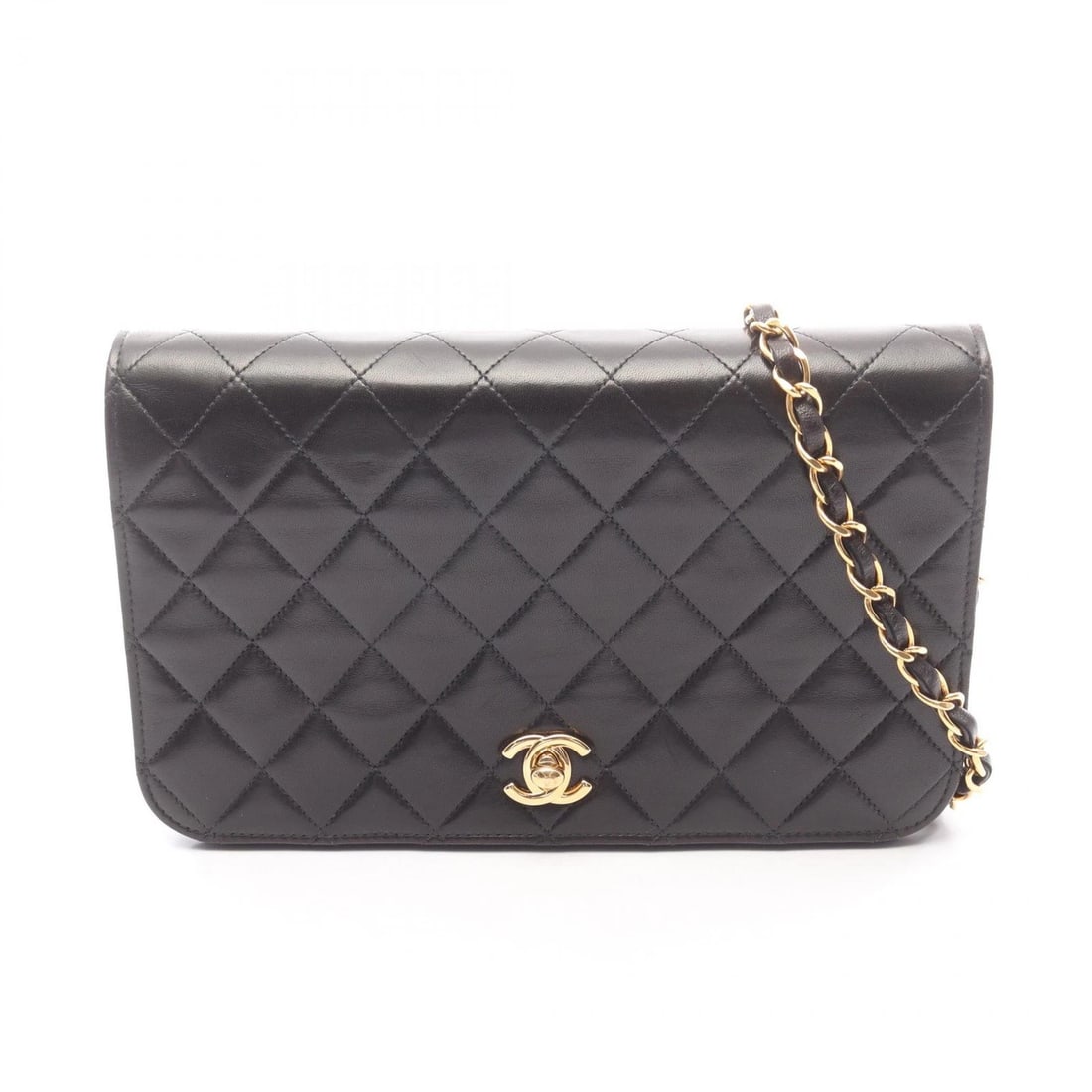 CHANEL MATELASSE FULL FLAP CHAIN SHOULDER BAG: CHANEL Matelasse full flap Chain Shoulder Bag Brand: CHANEL Type: Shoulder Bag Material: Lambskin (sheep leather) Color: Black??ish colors Size: (H:5.5" x W:9.3" x D:2.4") Accessories: None