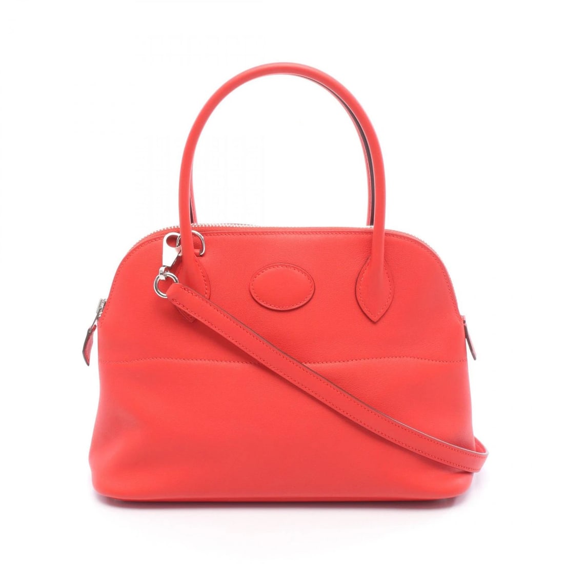 HERMES BOLIDE 27 SHOULDER HANDBAG: HERMES Bolide 27 shoulder Handbag Brand: HERMES Type: Handbag Material: Vaux Swift leather × leather × Calfskin (cowhide) × Vaux Swift leather Color: Rouge tomate / Red??ish colors Size: (H:7.3" x 