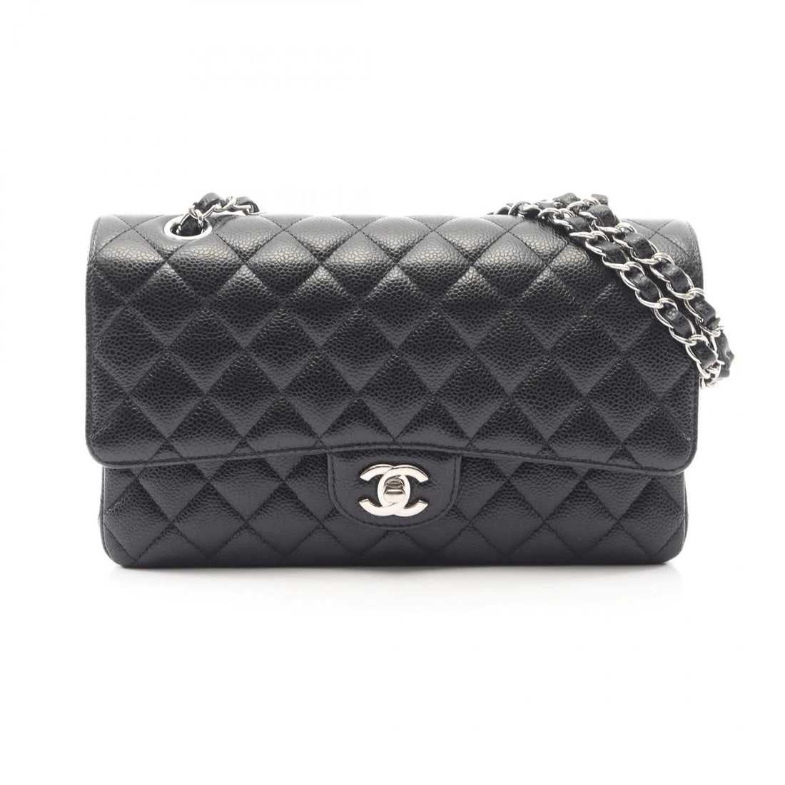 CHANEL MATELASSE W FLAP CHAIN SHOULDER BAG: CHANEL Matelasse W flap Chain Shoulder Bag Brand: CHANEL Type: Shoulder Bag Material: Grained Calfskin leather Color: Black??ish colors Size: (H:6.3" x W:9.8" x D:2.6") Accessories: None Accessories