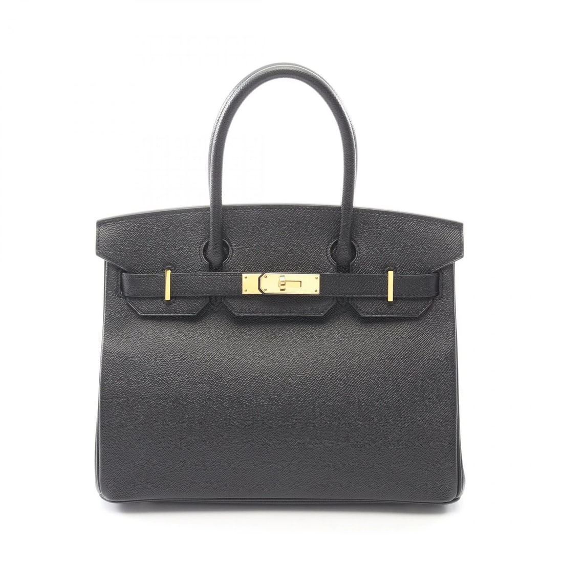 HERMES BIRKIN 30 HANDBAG X EPSOM LEATHER: HERMES Birkin 30 Handbag X Epsom leather Brand: HERMES Type: Handbag Material: Epsom × leather × Calfskin (cowhide) × Epsom Color: Noir Black / Black??ish colors Size: (H:9.4" x W:11.8" x D:5.9")