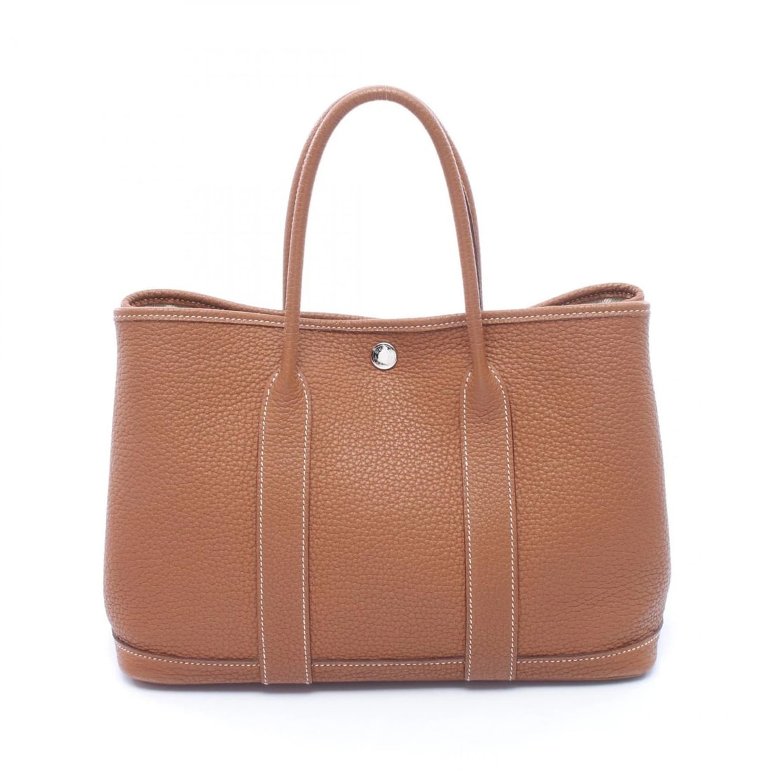 HERMES GARDEN PARTY TPM TOTE HANDBAG NEGONDA: HERMES Garden Party TPM Tote Handbag Negonda Brand: HERMES Type: Tote Bag Material: Negonda leather × leather × Negonda leather Color: Gold / Brown??ish colors Size: (H:8.3" x W:11.8" x D:5.5") Ac