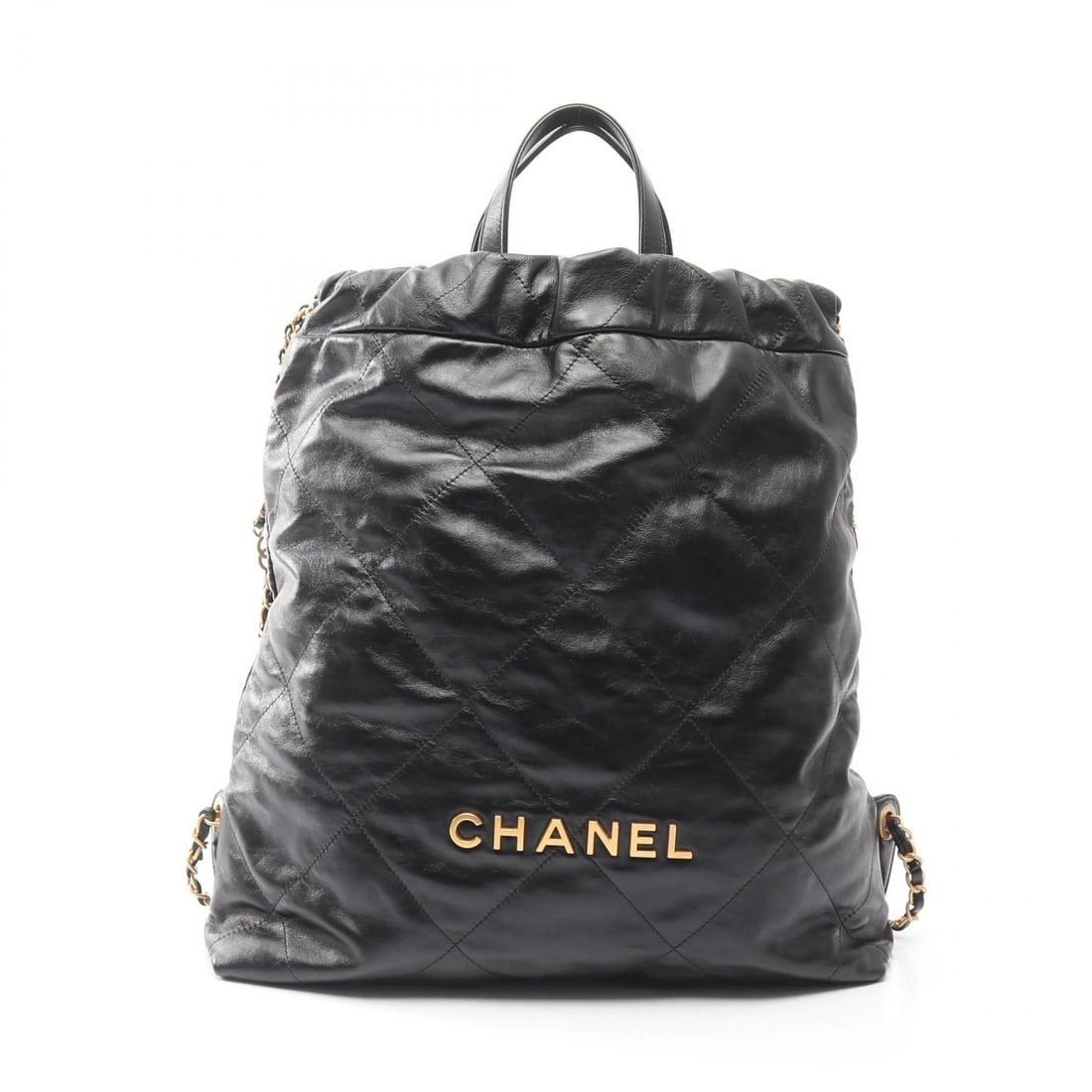 CHANEL 22 LARGE RUCKSACK BACKPACK BAG MATELASSE: CHANEL 22 Large Rucksack Backpack bag Matelasse Brand: CHANEL Type: Rucksack Backpack Material: leather Color: Black??ish colors Size: (H:15.4" x W:13.4" x D:3.1") Accessories: None Access