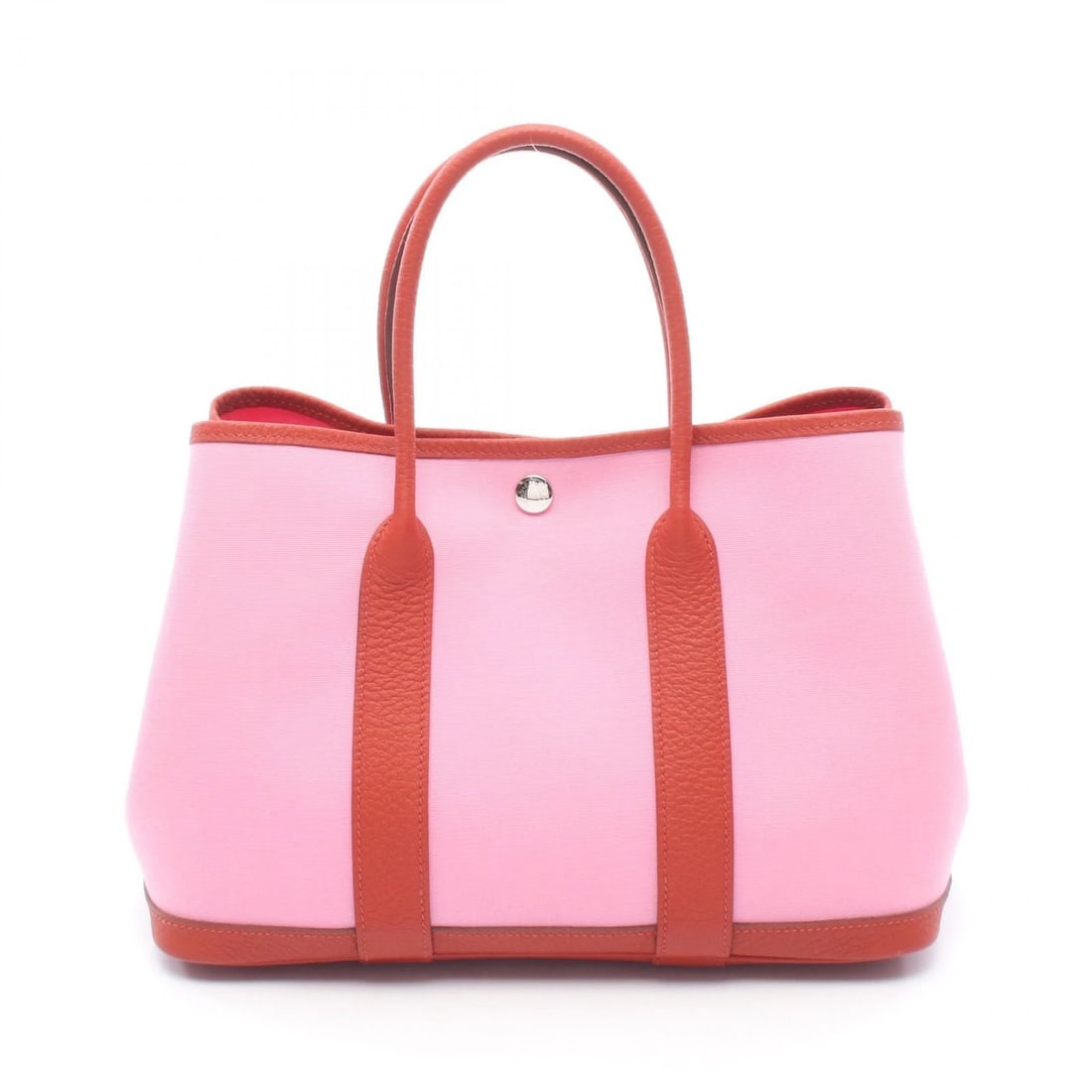 HERMES GARDEN PARTY TPM TOTE HAND BAG: HERMES Garden party TPM Tote hand Bag Brand: HERMES Type: Tote Bag Material: Toile officier × canvas × leather × Toile officier / Negonda leather Color: Rouge duchesse / Pink??ish colors × Red??is