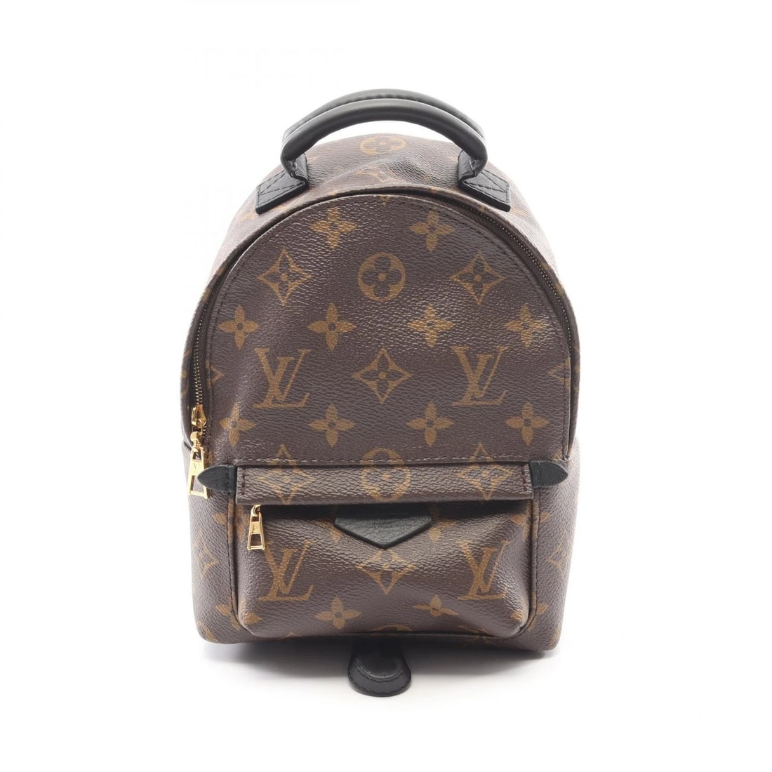 LOUIS VUITTON PALM SPRINGS MINI BACKPACK: LOUIS VUITTON Palm Springs Mini Backpack Brand: LOUIS VUITTON Type: Rucksack Backpack Material: Monogram × PVC coated canvas × leather Color: Brown??ish colors × Black??ish colors Size: (H:8.3" x W