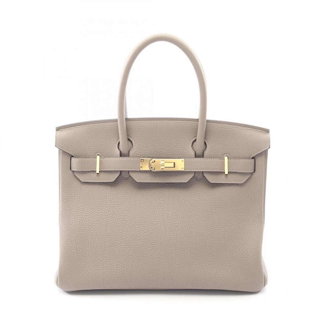 HERMES BIRKIN 30 HANDBAG C TOGO LEATHER: HERMES Birkin 30 Handbag C Togo leather Brand: HERMES Type: Handbag Material: Togo leather × leather × Togo leather Color: Gris asphalt / Beige??ish colors Size: (H:9.4" x W:11.8" x D:5.9") Access
