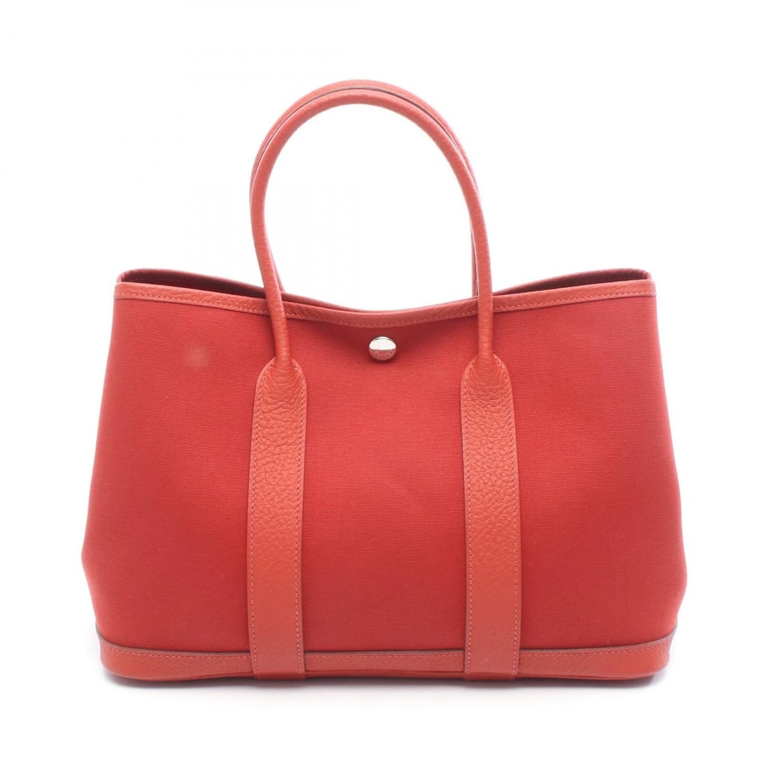 HERMES GARDEN PARTY TPM VERSO TOTE BAG TOILE OFFICIER: HERMES Garden Party TPM Verso Tote Bag Toile officier Brand: HERMES Type: Tote Bag Material: Toile officier × leather × canvas × Toile officier Color: Rouge venitienne / Red??ish colors Size: (H:8.