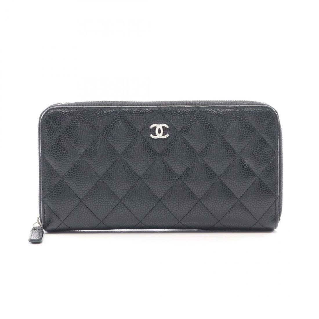 CHANEL MATELASSE CLASSIC LONG ZIP AROUND WALLET: CHANEL Matelasse Classic Long Zip Around Wallet Brand: CHANEL Type: Around long wallet Material: leather × grained calf leather Color: Black??ish colors Size: (H:4.1" x W:7.5"x D:0.8) Accessories: