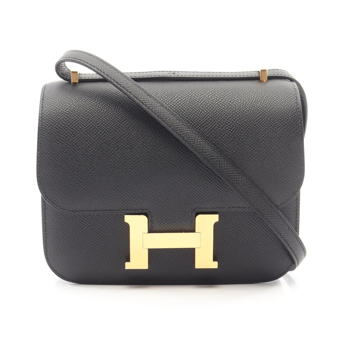 HERMES CONSTANCE III MINI SHOULDER HANDBAG: HERMES Constance III Mini Shoulder Handbag Brand: HERMES Type: Shoulder Bag Material: Epsom × leather × Epsom Color: Black??ish colors Size: (H:5.9" x W:7.1" x D:0.8") Accessories: None Ac