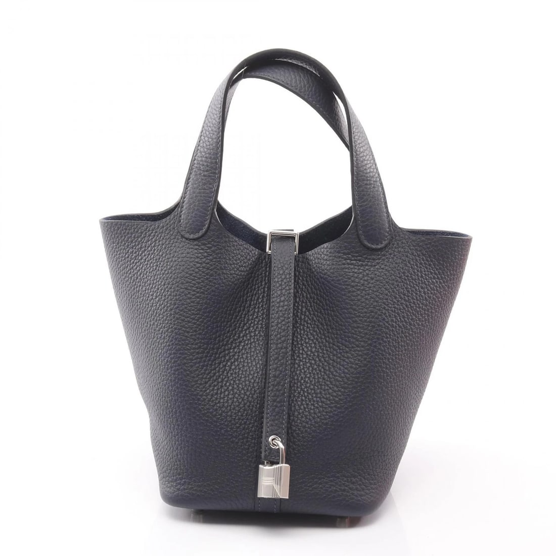 HERMES PICOTIN LOCK PM TOTE HANDBAG K TAURILLON CLEMENCE: HERMES Picotin Lock PM tote Handbag K Taurillon Clemence Brand: HERMES Type: Handbag Material: Taurillon Clemence × leather × Taurillon Clemence Color: Blue nuit / Navy??ish colors Size: (H:7.3" x W