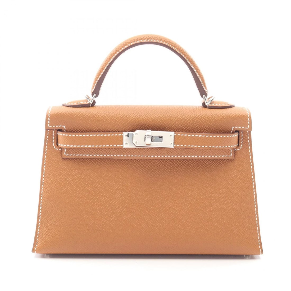HERMES MINI KELLY 2 SHOULDER HANDBAG EPSOM LEATHER: HERMES Mini Kelly 2 Shoulder Handbag Epsom leather Brand: HERMES Type: Handbag Material: Epsom × leather Color: Brown??ish colors Size: (H:4.7" x W:7.3" x D:2.2") Accessories: None Accesso