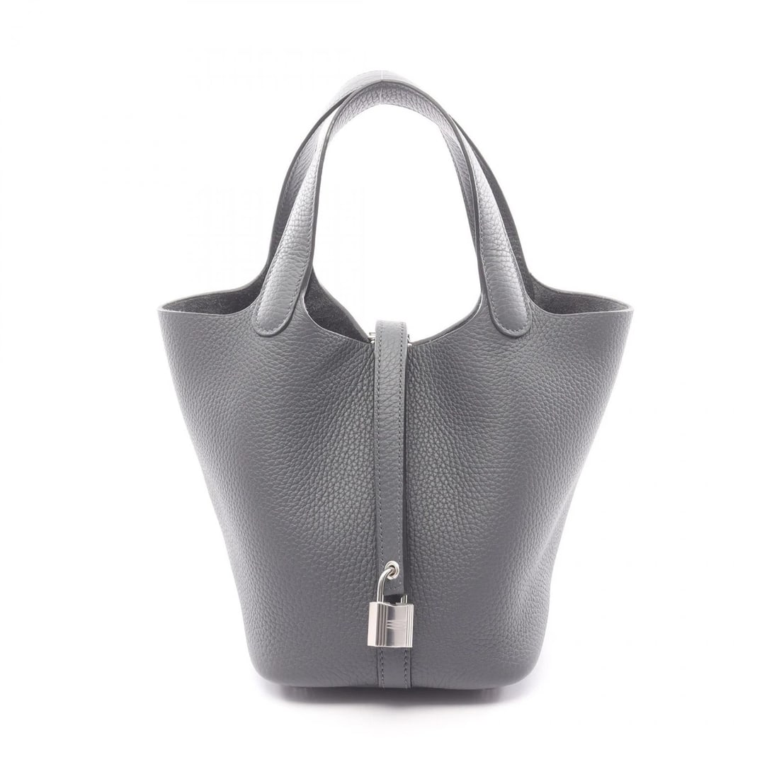 HERMES PICOTIN LOCK PM HANDBAG: HERMES Picotin Lock PM Handbag Brand: HERMES Type: Handbag Material: Taurillon Clemence × leather × Taurillon Clemence Color: Ardoise / Gray??ish colors Size: (H:7.3" x W:7.5" x D:5.3") Accessorie