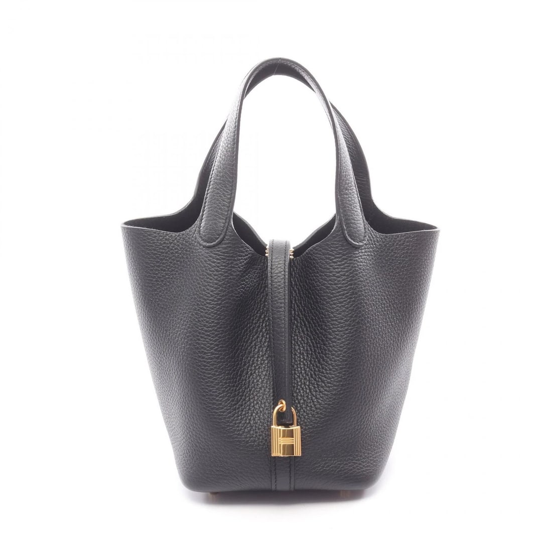 HERMES PICOTIN LOCK PM BUCKET TOTE HANDBAG: HERMES Picotin Lock PM bucket tote Handbag Brand: HERMES Type: Handbag Material: Taurillon Clemence × leather × Taurillon Clemence Color: Noir Black / Black??ish colors Size: (H:7.3" x W:7.5" x D:5.