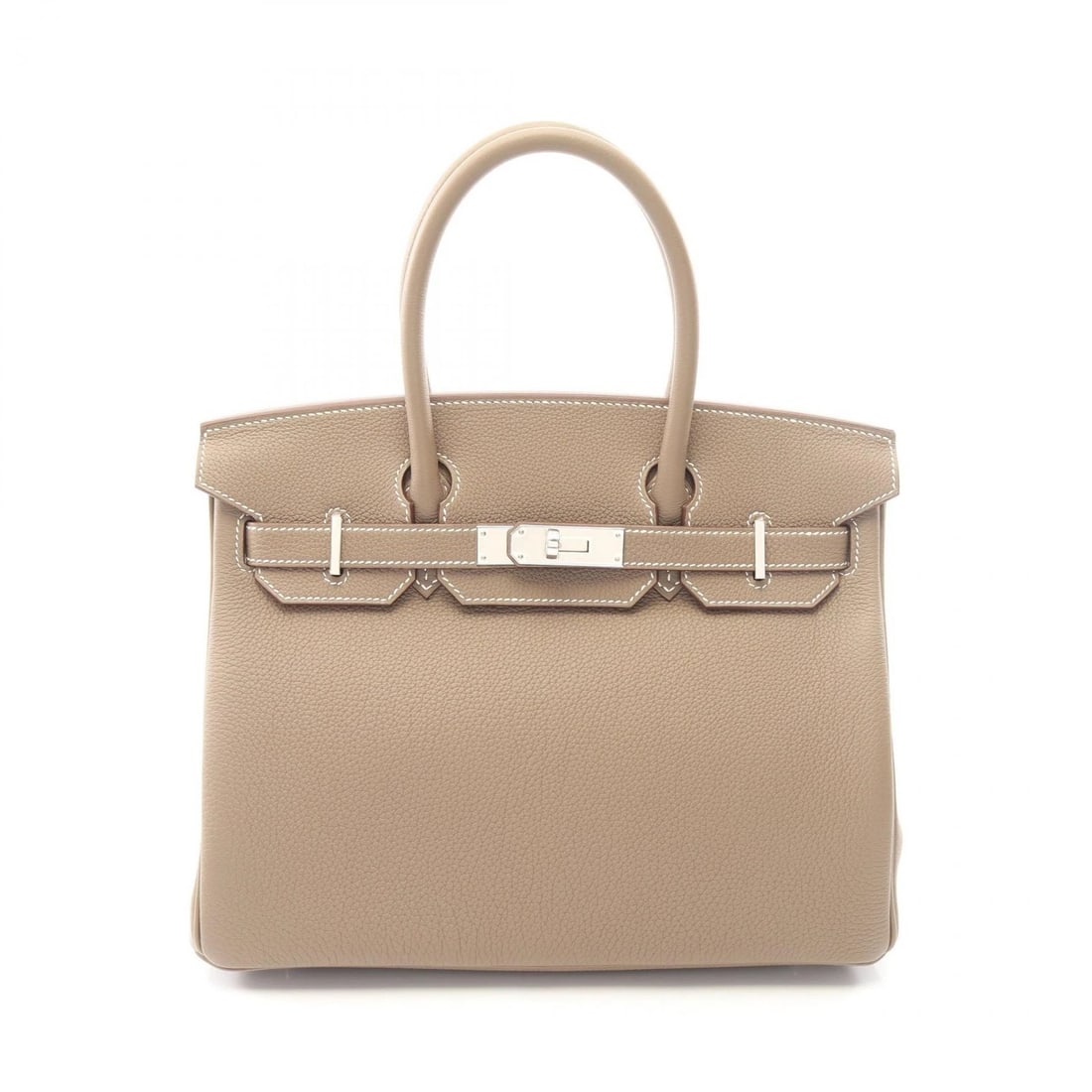 HERMES BIRKIN 30 HANDBAG G TOGO LEATHER ETOUPE: HERMES Birkin 30 Handbag G Togo leather Etoupe Brand: HERMES Type: Handbag Material: Togo leather × leather × Togo leather Color: Etoupe Grey / Beige??ish colors Size: (H:9.4" x W:11.8" x D:5.9")