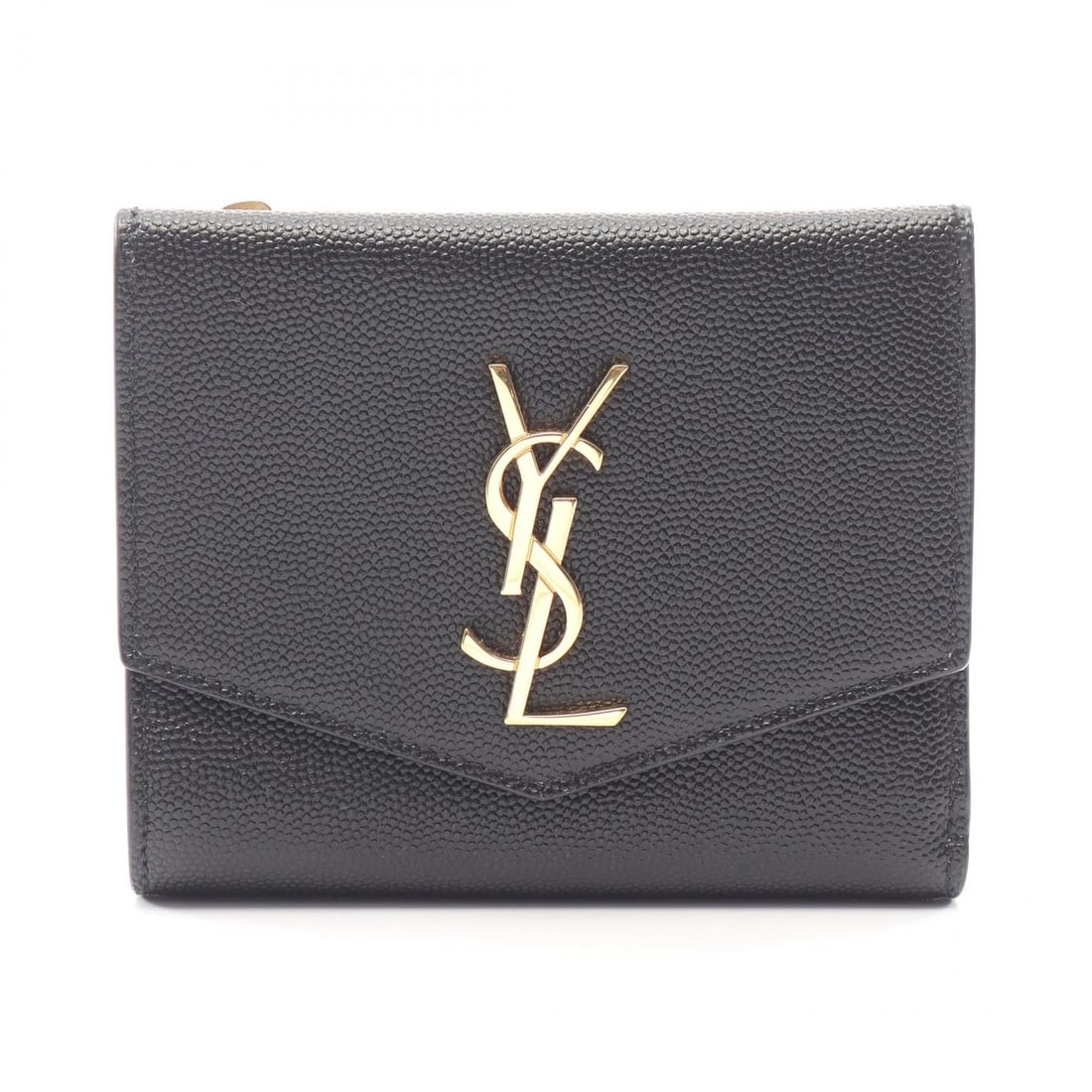SAINT LAURENT PARIS UPTOWN COMPACT WALLET BI-FOLD PURSER: SAINT LAURENT PARIS Uptown Compact Wallet Bi-fold purser Brand: SAINT LAURENT PARIS Type: Bi-fold wallet Material: leather Color: Black??ish colors Size: (H:3.9" x W:4.7"x D:1.0) Accessories: None