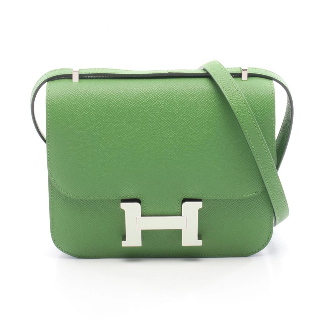 HERMES CONSTANCE 3 MINI MIROIR SHOULDER BAG: HERMES Constance 3 Mini Miroir Shoulder Bag Brand: HERMES Type: Shoulder Bag Material: Epsom × leather × Calfskin (cowhide) × Epsom Color: Vert Yucca / Green??ish colors Size: (H:5.9" x W:7.1" x D: