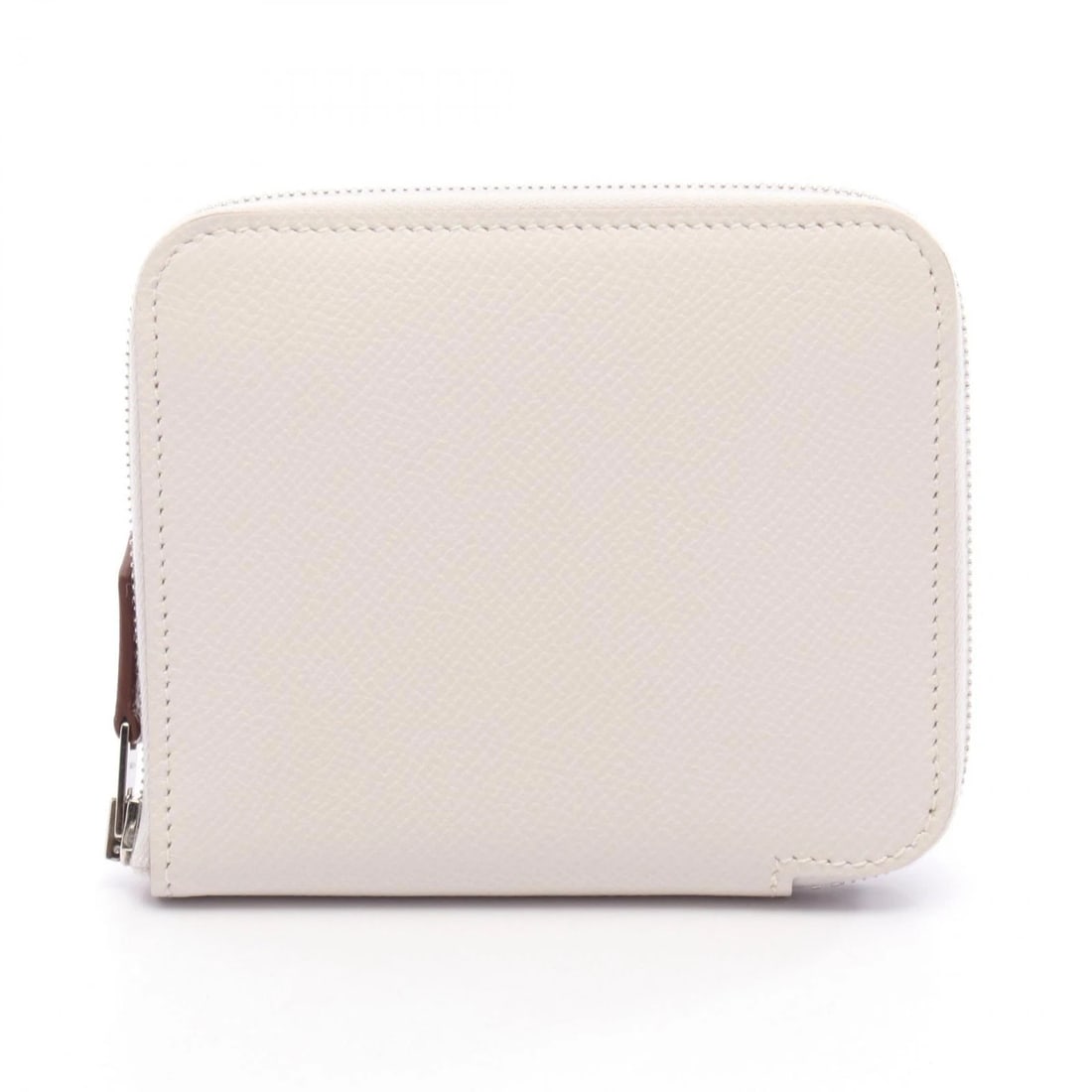 HERMES AZAP COMPACT SILK IN AROUND WALLET PURSE EPSOM: HERMES Azap compact silk in Around wallet purse Epsom Brand: HERMES Type: Round wallet Material: Epsom × leather × Epsom Color: Gris pale / White??ish colors Size: (H:3.7" x W:4.3"x D:0.6) Accesso