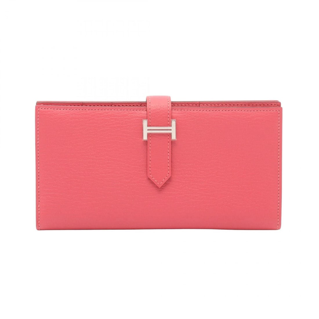 HERMES BEARN SOUFFLET BIFOLD PURSE WALLET: HERMES Bearn Soufflet Bifold Purse Wallet Brand: HERMES Type: Bifoldpurse Material: Chevre × leather × Chevre Color: Rose azalee / Pink??ish colors Size: (H:3.5" x W:6.9"x D:0.8) Accessories: None