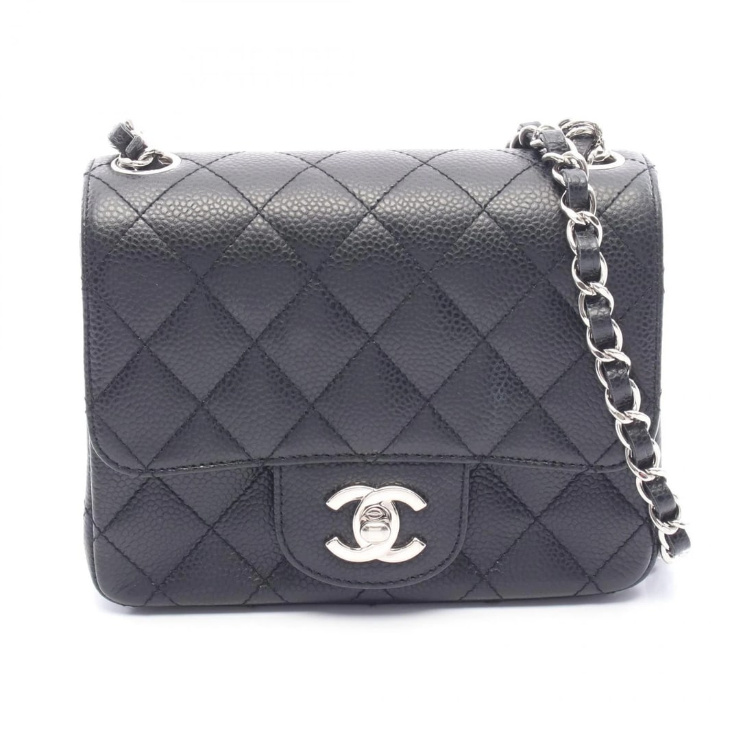 CHANEL MINI MATELASSE CHAIN CROSSBODY SHOULDER BAG: CHANEL Mini Matelasse chain crossbody Shoulder Bag Brand: CHANEL Type: Shoulder Bag Material: leather × Calfskin (cowhide) Color: Black??ish colors Size: (H:5.1" x W:6.7" x D:3.1") Accessories: No