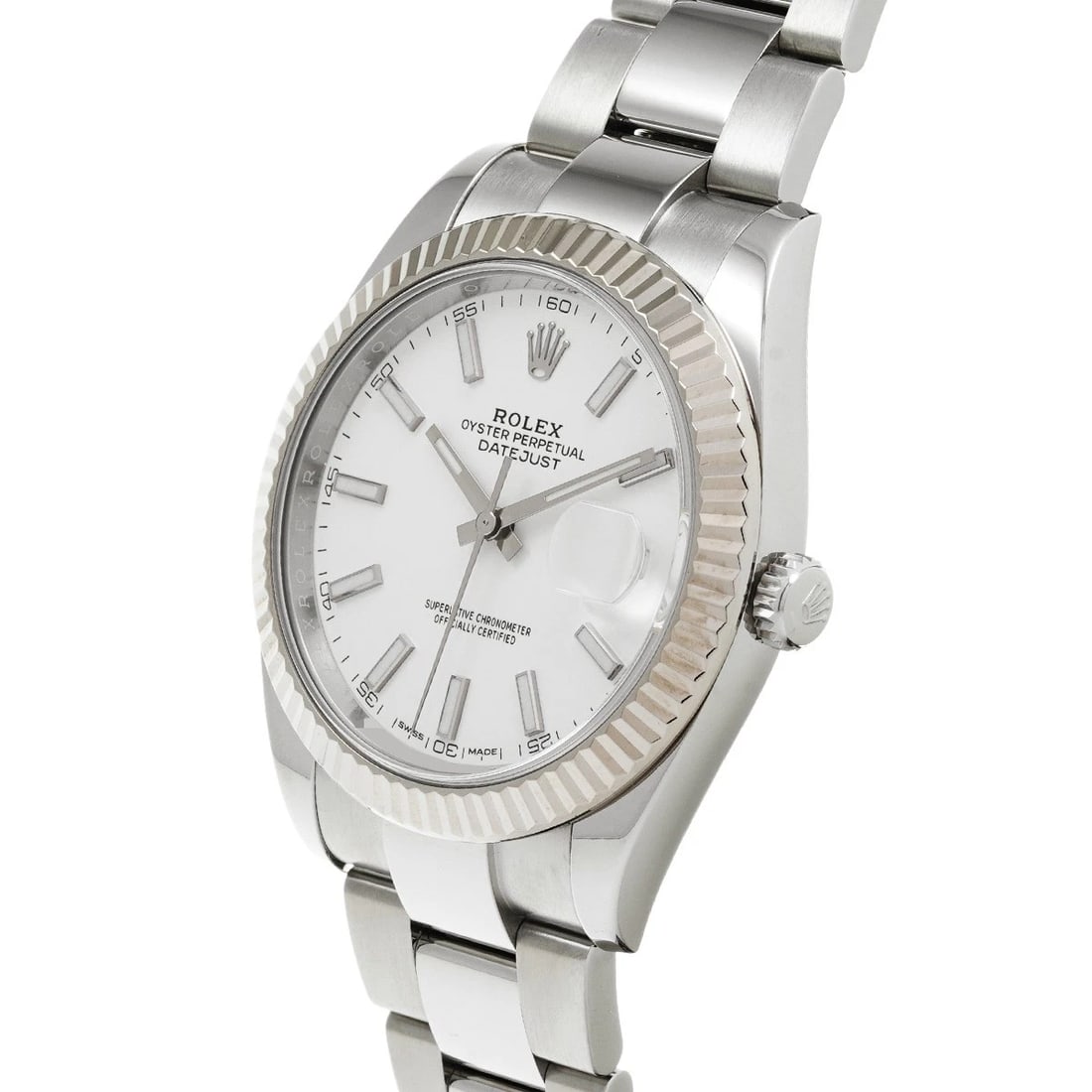 ROLEX DATEJUST WHITE WATCH - 2