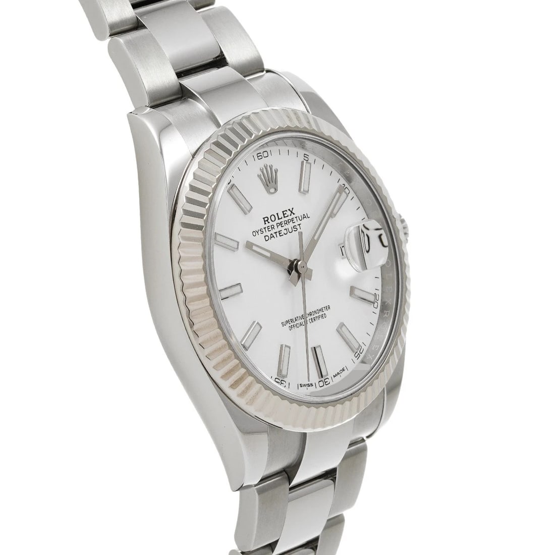 ROLEX DATEJUST WHITE WATCH - 3