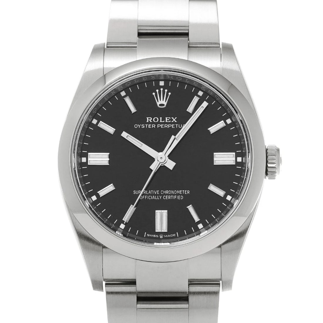 ROLEX OYSTER PERPETUAL BLACK WATCH: ROLEX Oyster Perpetual Black WATCH Brand: ROLEX Type: Wristwatch Material: Band Material Stainless steel, Case Material Stainless steel Color: Dial Color Black Size: ??Case? H/about 36mm W/about 36mm