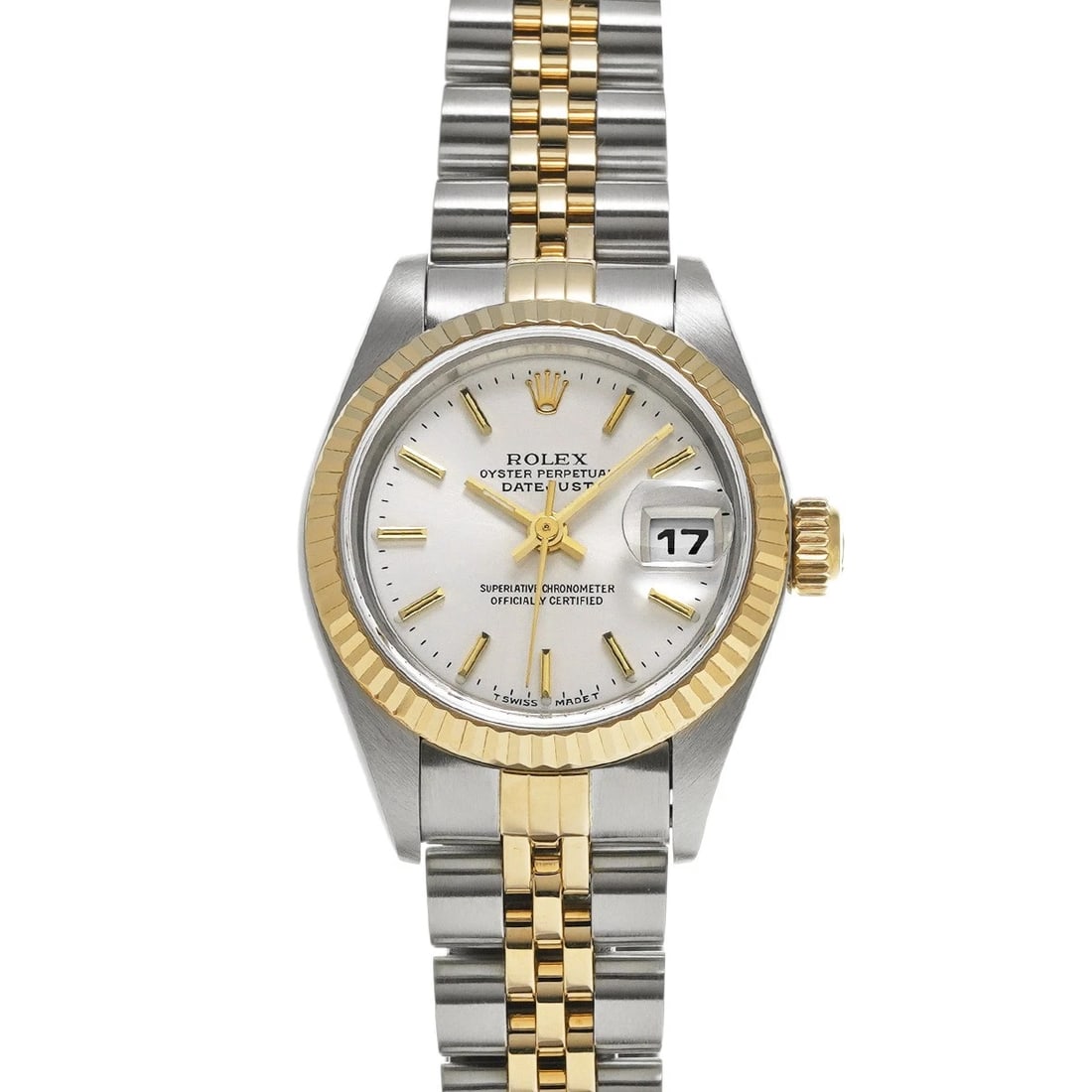 ROLEX DATEJUST SILVER WATCH: ROLEX Datejust Silver WATCH Brand: ROLEX Type: Wristwatch Material: Band Material Stainless steel/Yellow Gold, Case Material Stainless steel Color: Dial Color Silver Size: ??Case? H/about 26mm W/about