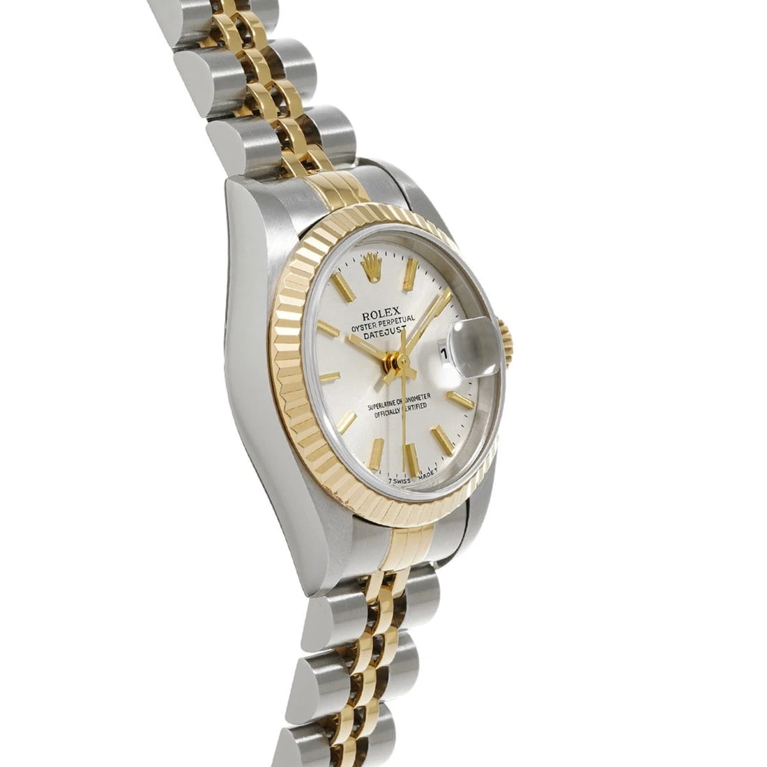 ROLEX DATEJUST SILVER WATCH - 3