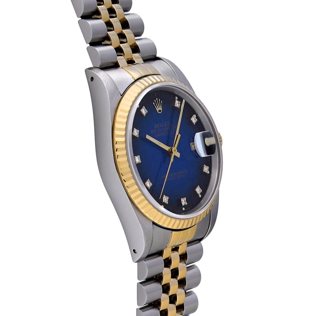 ROLEX DATEJUST BLUE GRADIENT/DIAMOND WATCH - 3