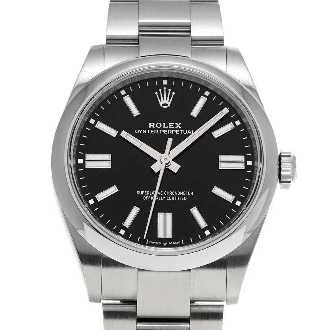 ROLEX OYSTER PERPETUAL BLACK WATCH (1 of 4)