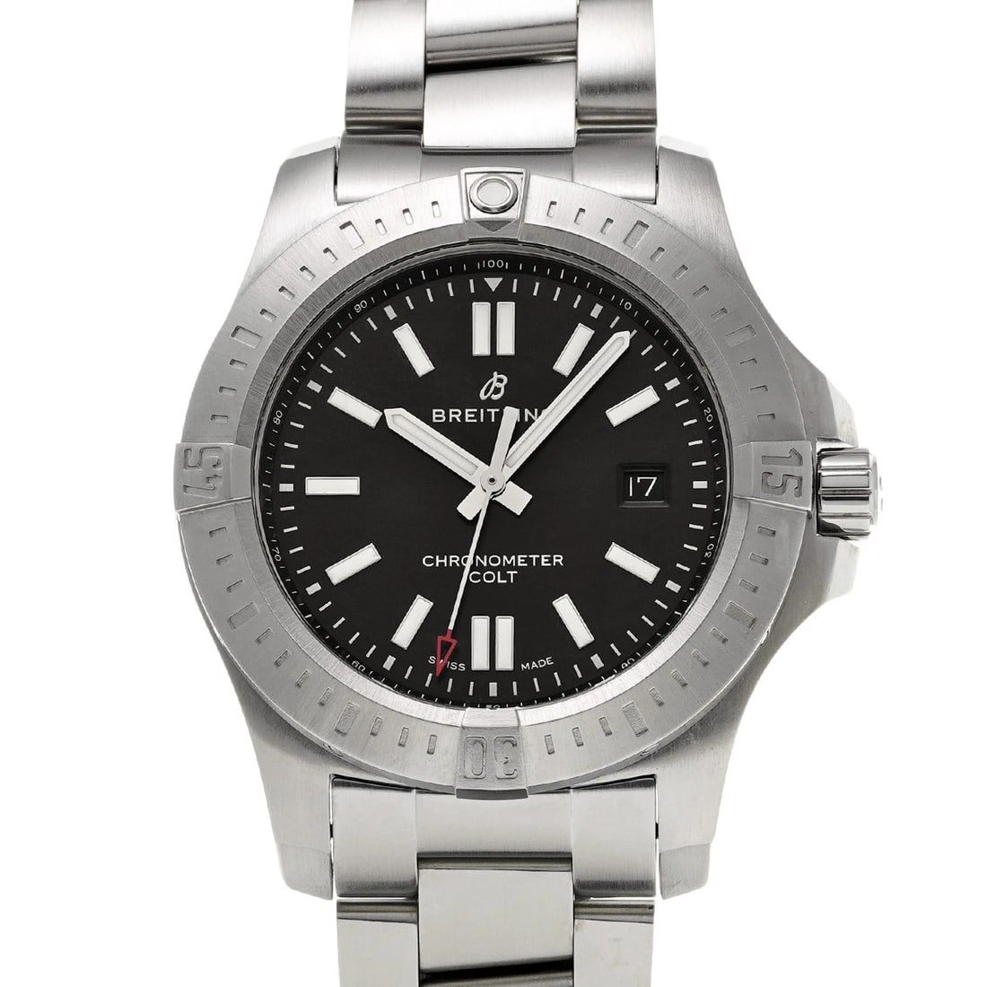 BREITLING COLT AUTOMATIC BLACK WATCH: BREITLING Colt Automatic Black WATCH Brand: BREITLING Type: Wristwatch Material: Band Material Stainless steel, Case Material Stainless steel Color: Dial Color Black Size: ??Case? H/about 44mm W/about