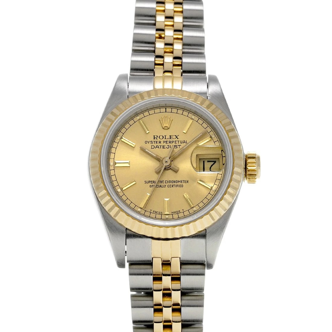 ROLEX DATEJUST CHAMPAGNE WATCH: ROLEX Datejust Champagne WATCH Brand: ROLEX Type: Wristwatch Material: Band Material Stainless steel/Yellow Gold, Case Material Stainless steel Color: Dial Color Champagne Size: ??Case? H/about 26mm W
