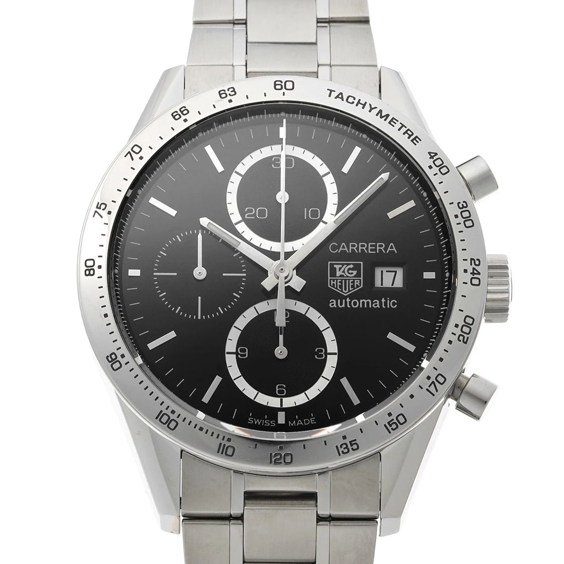 TAG HEUER CARRERA CALIBER CHRONOGRAPH BLACK WATCH: TAG HEUER Carrera Caliber Chronograph Black WATCH Brand: TAG HEUER Type: Wristwatch Material: Band Material Stainless steel, Case Material Stainless steel Color: Dial Color Black Size: ??Case? H/about