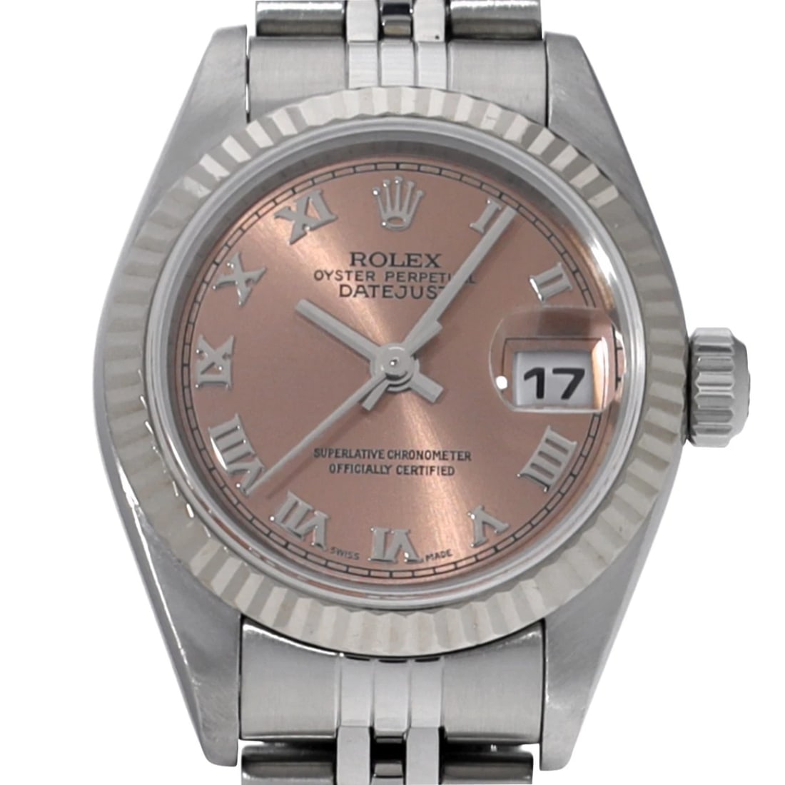 ROLEX DATEJUST PINK WATCH - 4