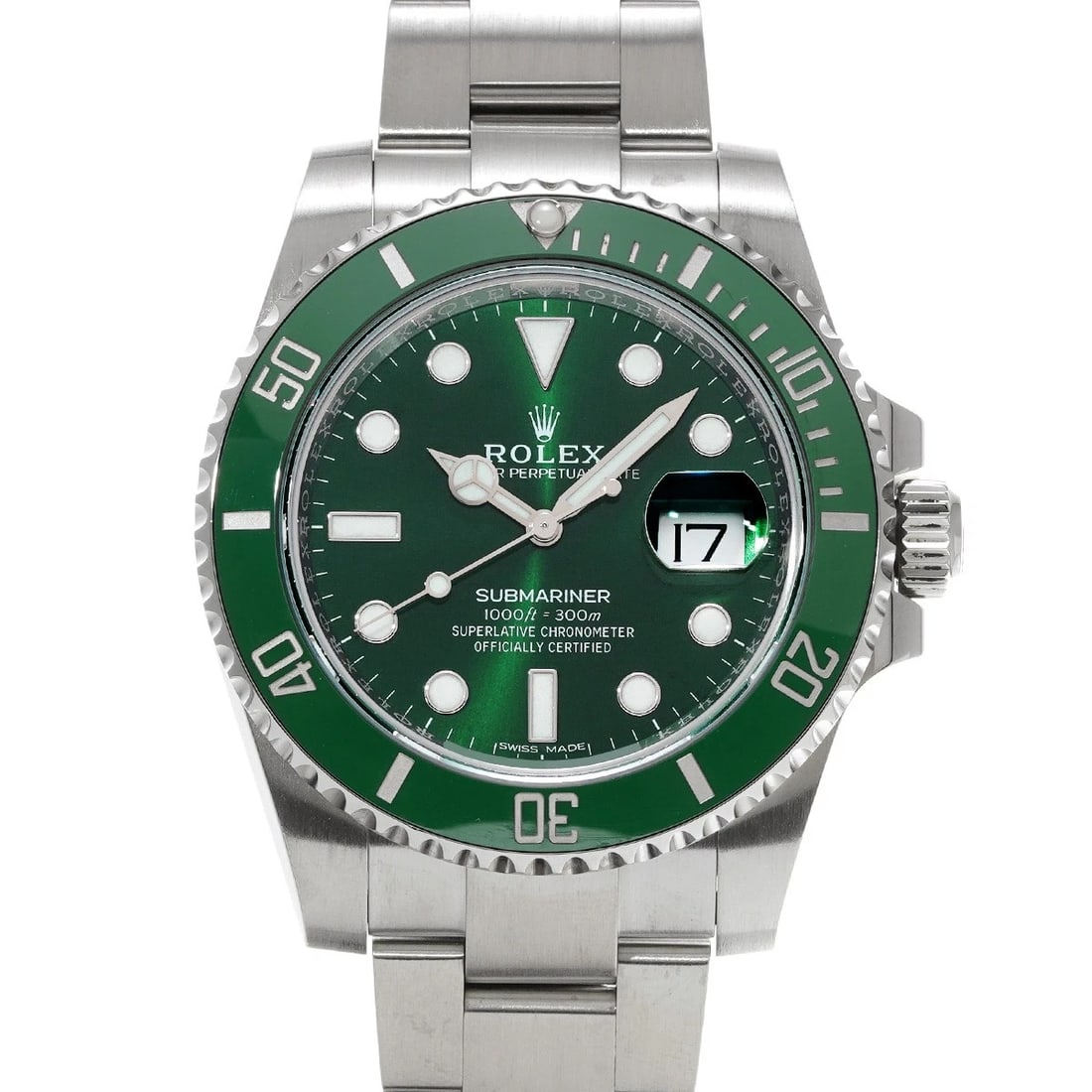 ROLEX SUBMARINER DATE GREEN WATCH: ROLEX Submariner Date Green WATCH Brand: ROLEX Type: Wristwatch Material: Band Material Stainless steel, Case Material Stainless steel Color: Dial Color Green Size: ??Case? H/about 40mm W/about 40mm D