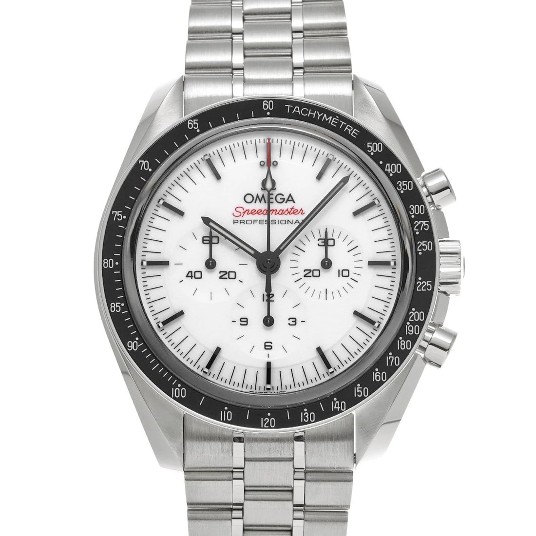 OMEGA SPEEDMASTER PROFESSIONAL CO-AXIAL WHITE WATCH: OMEGA Speedmaster Professional Co-Axial White WATCH Brand: OMEGA Type: Wristwatch Material: Band Material Stainless steel, Case Material Stainless steel Color: Dial Color White Size: ??Case? H/about 4
