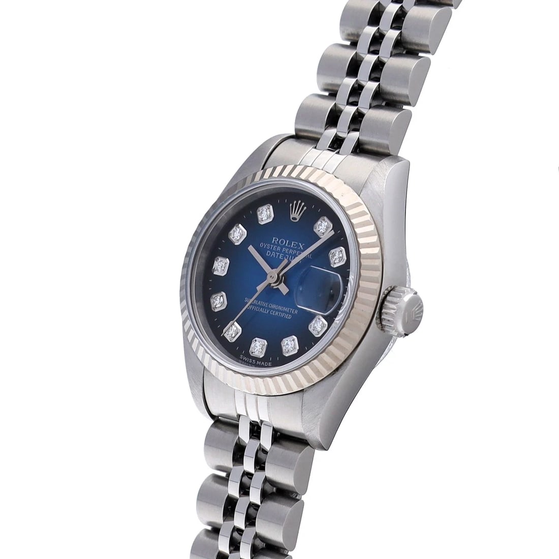 ROLEX DATEJUST BLUE GRADIENT/DIAMOND WATCH - 2