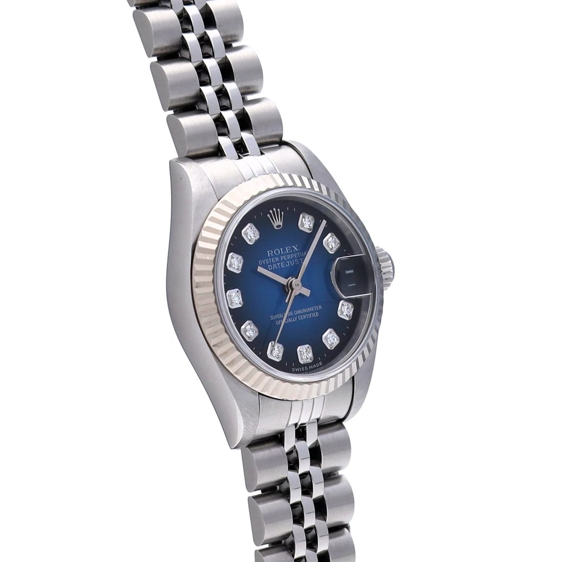 ROLEX DATEJUST BLUE GRADIENT/DIAMOND WATCH - 3
