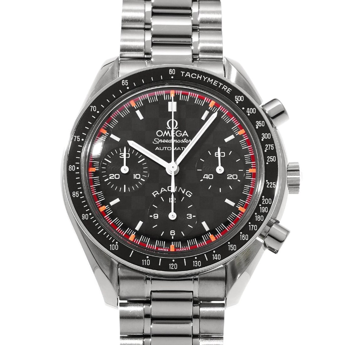 OMEGA SPEEDMASTER RACING MICHAEL SCHUMACHER BLACK WATCH: OMEGA Speedmaster Racing Michael Schumacher Black WATCH Brand: OMEGA Type: Wristwatch Material: Band Material Stainless steel, Case Material Stainless steel Color: Dial Color Black Size: ??Case? H/abo