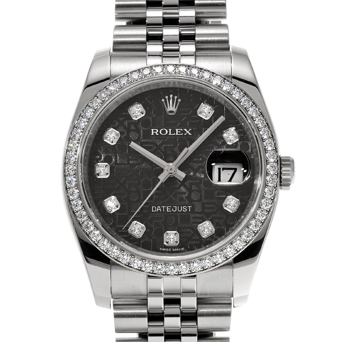 ROLEX DATEJUST BLACK COMPUTER/DIAMOND WATCH: ROLEX Datejust Black Computer/Diamond WATCH Brand: ROLEX Type: Wristwatch Material: Band Material Stainless steel, Case Material Stainless steel Color: Dial Color Black Computer/Diamond Size: ??Case? 