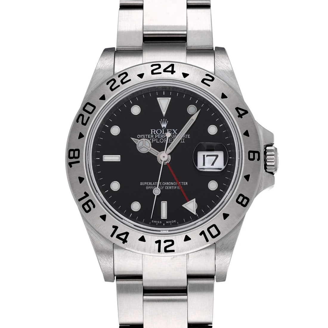 ROLEX EXPLORER II BLACK WATCH: ROLEX Explorer II Black WATCH Brand: ROLEX Type: Wristwatch Material: Band Material Stainless steel, Case Material Stainless steel Color: Dial Color Black Size: ??Case? H/about 40mm W/about 40mm D/abo