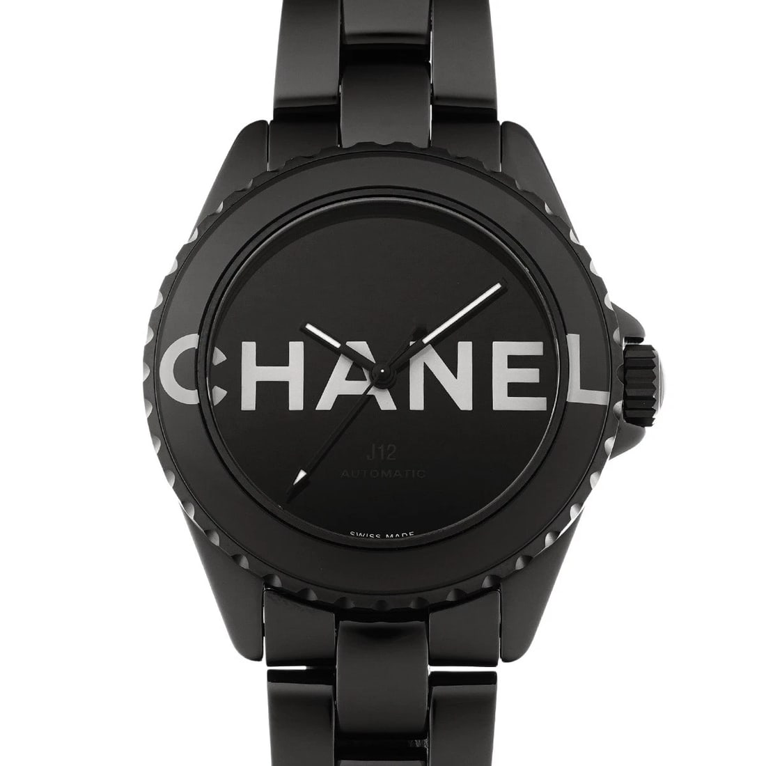 CHANEL J12 WANTED DE CHANEL BLACK WATCH: CHANEL J12 Wanted de Chanel Black WATCH Brand: CHANEL Type: Wristwatch Material: Band Material ceramic, Case Material ceramic Color: Dial Color Black Size: ??Case? H/about 38mm W/about 38mm D/about 12