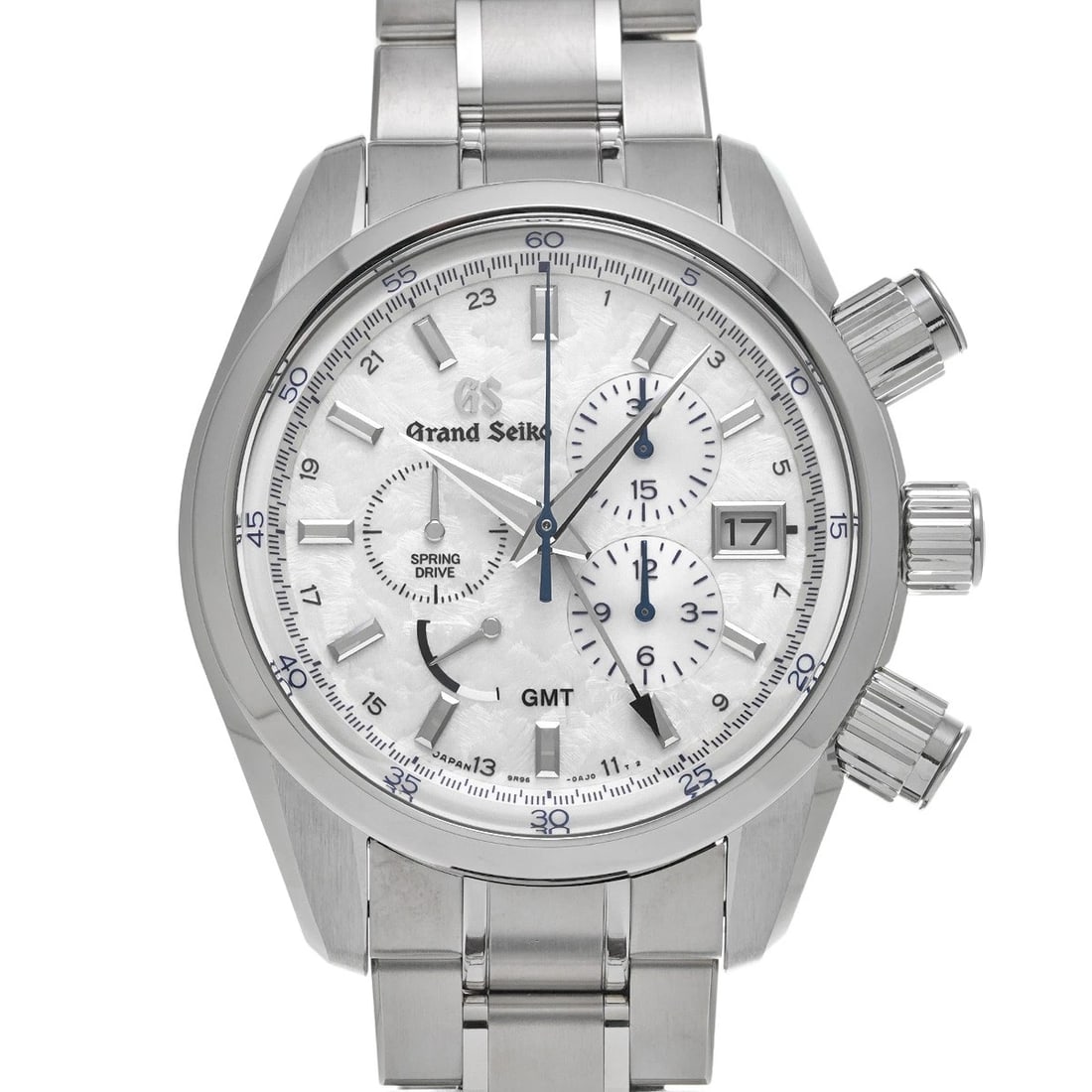 GRAND SEIKO SPORTS COLLECTION SPRING DRIVE CHRONOGRAPH GMT WHITE WATCH: Grand Seiko Sports Collection Spring Drive Chronograph GMT White WATCH Brand: Grand Seiko Type: Wristwatch Material: Band Material Bright titanium, Case Material Bright titanium Color: Dial Color whit