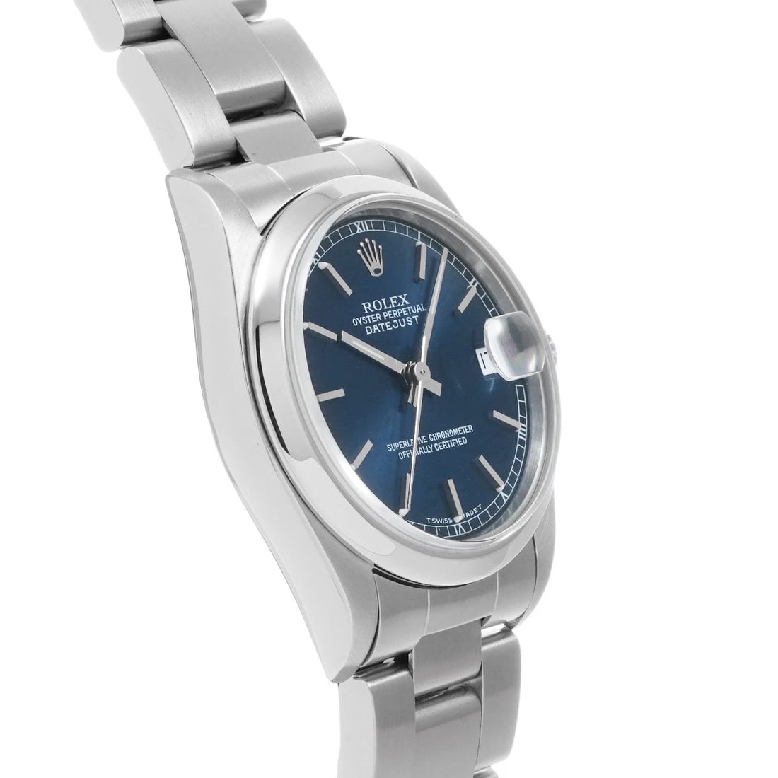 ROLEX DATEJUST BLUE WATCH - 3