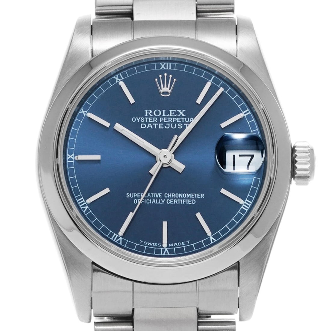 ROLEX DATEJUST BLUE WATCH - 4